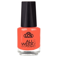 All Week Long - grapefruit sorbet - love it! nail polish, extended wear polish, top coats, nails, nail art