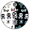 Nail Art Stickers-skull/crossb 